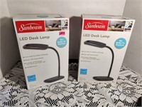 2 LED desk lamps