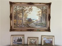 Four framed wall art