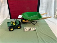 *JOHN DEERE WHEELBARROW & 4-WHEELER