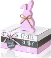 4 Pieces Easter Bunny Tiered Tray Decor