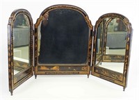 Japanned Tri-Fold Mirror