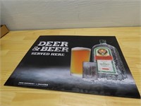 Jägermeister metal sign.