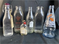 Vintage Bottles And Jar With Buttons