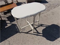 Vintage white wood table.