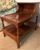 Vintage Wooden Step Side Table