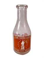 WWll War Bonds Pyro Milk Bottle