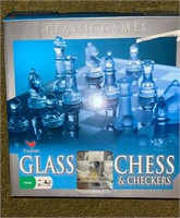 Glass Checkers/Chess Set