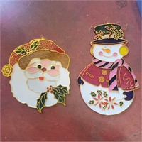 8" plastic Christmas decor pieces