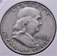 1952 D FRANKLIN HALF DOLLAR VF