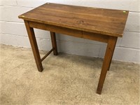 Vtg. Rectangular 1-drawer Oak Table