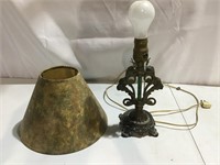 Vintage metal boudoir table lamp,works