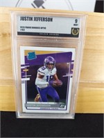 2020 Donruss Optic 163 Justin Jefferson RC Goldin9