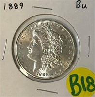 S - 1889 MORGAN SILVER DOLLAR (B18)