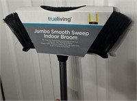 TrueLiving Jumbo Smooth Sweep Indoor Broom NEW