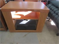 Oak TV or Microwave Stand Both Sides Open