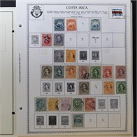 Costa Rica Stamps on Scott Pages 1863-2002, neatly