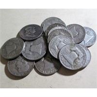 $10 Face Value 90% Silver Franklin Halves