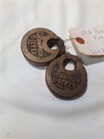 2 brass  postal  locks