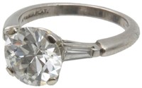 Platinum & 3 Plus Carat Diamond Solitary Ring