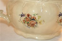 Porcelain Pot With Handles and Lid