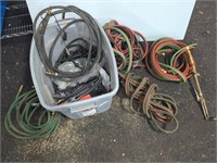 TOTE OF WELDING & CUTTING TORCHES, HOSES, WIRE