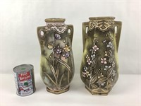 2 bases de lampe vintage transformées en vases
