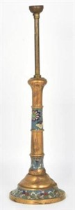 Old Chinese Cloisonne Lamp Base.