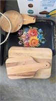 For cutting boards and a toll painted tin tray