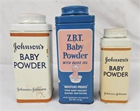 Vtg Johnsons Baby Powder & Z.b.t Baby Powder