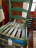 Pair Straight back oak chair