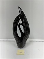 Vtg Royal Haeger ceramic black swan sculpture