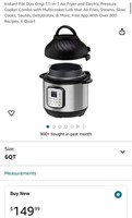 AIR FRYER/PRESSURE COOKER (OPEN BOX, POWERS ON)