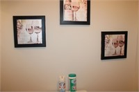 3 Framed Chardonnay Prints