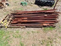50, 6' T- POST USED, 8 ELECTRIC FENCE POST