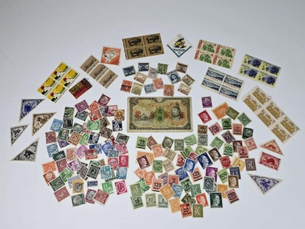 Postage Stamps: German, Hitler, Japanese & More