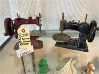 2pc Antique Tiny Toy Sewing Machines