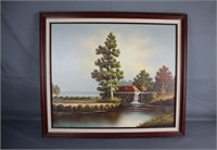 Signed Ray Hillcock Landscape Oil on Canvas