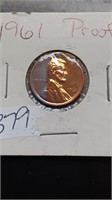 1961 Proof Lincoln Penny Has Toning