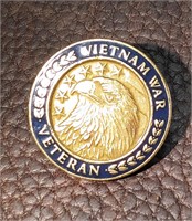 Vietnam War Veteran Enameled Badge