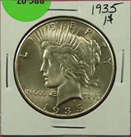 1935 Peace Dollar BU