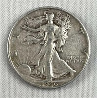 1946-S Walking Liberty Silver Half Dollar, US 50c