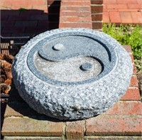 Yin Yang Granite Bird Bath Stone