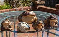 Assembled Stoneware Frogs