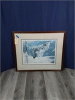 Wolf Print in Frame
