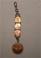 1893 Columbian Expo Watch Fob & Chain