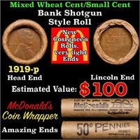 Lincoln Wheat Cent 1c Mixed Roll Orig Brandt McDon