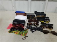 ESTATE LOT OF SUNGLASSES AND SUNGLASS CASES