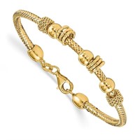 14K Yellow Gold Bead Contemporary Bracelet