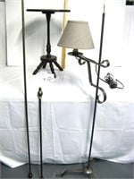 Floor Lamp, Curtain Rods, Stand