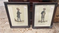 Two Vanity Fair Lawyer Framed Prints